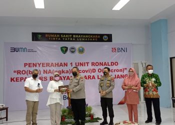 Rs Bhayangkara Lumajang Terima Bantuan Robot Penangkal Omicron dari BNI