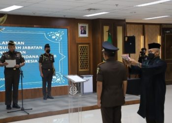 JAMPIDMIL Lantik dan Mengambil Sumpah Brigjen TNI Kiswari Sebagai Direktur Penindakan