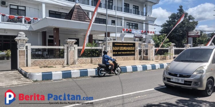 Kantor Badan Keuangan Daerah (BKD) Kabupaten Pacitan yang menjadi pusat pengelolaan keuangan dan pajak daerah.(Foto : Sunardi Berita Pacitan).