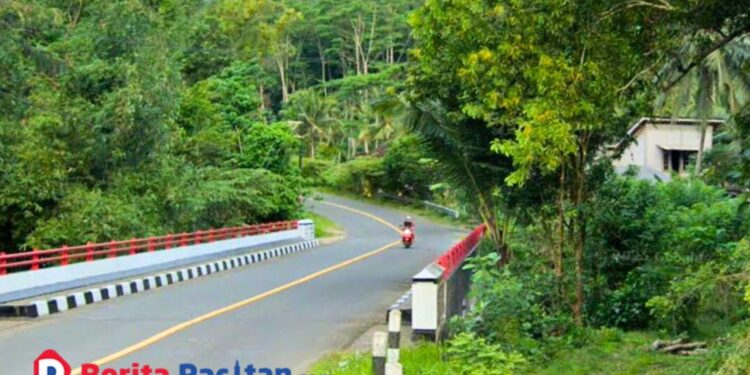 Salah satu ruas jalan di Pacitan yang menjadi akses penghubung antar Kecamatan dan menjadi bagian dari rencana penanganan infrastruktur tahun 2026. (Foto: Sunardi/Berita Pacitan).
