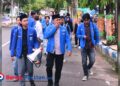 Membawa pengeras suara dan sejumlah dokumen kajian, kader PMII Pacitan mendatangi Kantor Dinas Lingkungan Hidup untuk melakukan audiensi langsung dengan jajaran pejabat terkait. (Foto : Dokumen PMII for Berufa Pacitan).