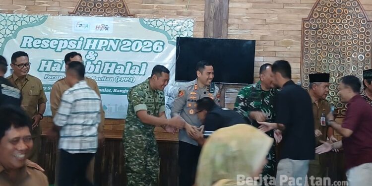 Suasana halalbihalal dan puncak HPN di Pacitan, Selasa, 7 April 2026. (Foto: Sunardi/Beritapacitan.com)